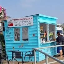 The turquoise Little Blue Hut on South Street
